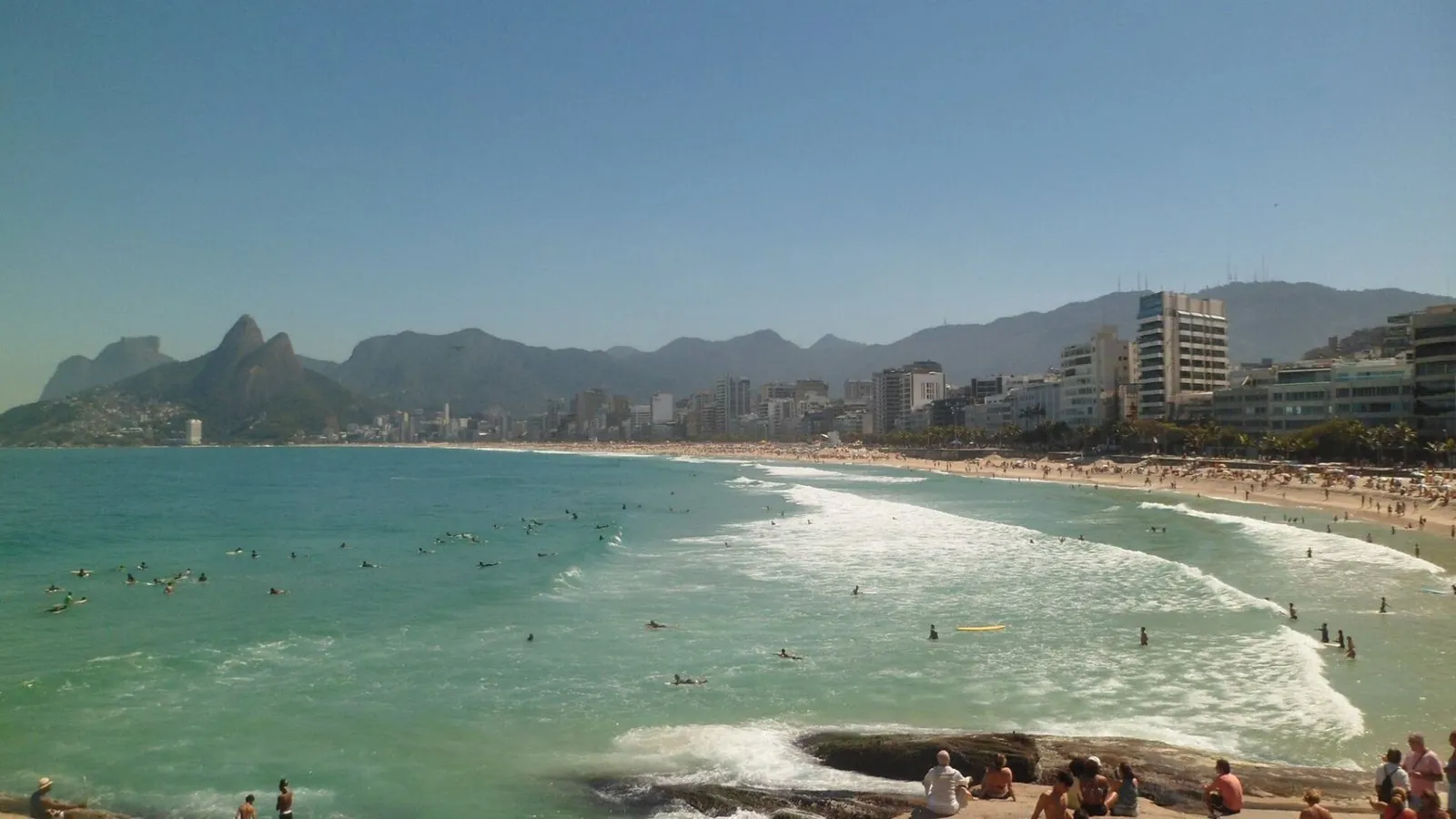 Ipanema beach and Dois Irmãos, seen from Arpoador rock, Rio de Janeiro