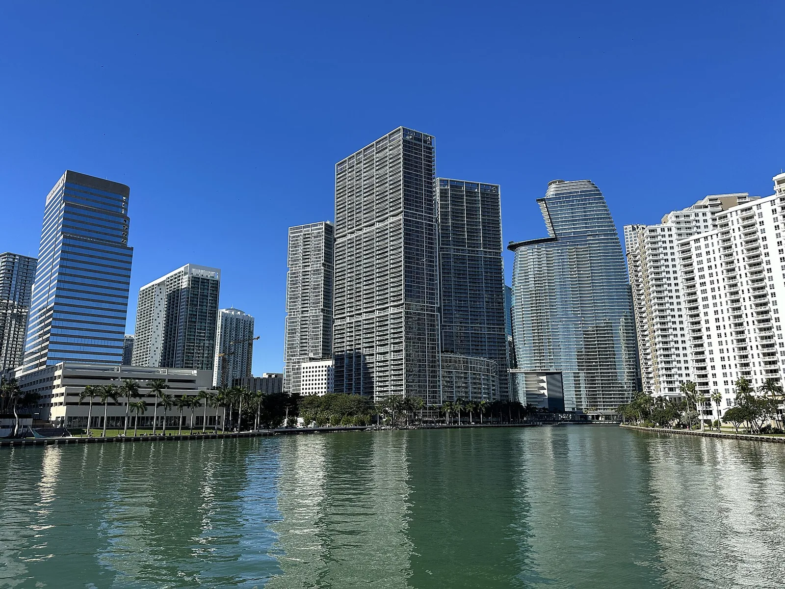 Downtown Miami and Brickell skyline across the bay