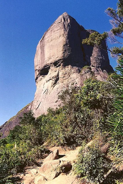 Pedra da Gávea towering over São Conrado and the Atlantic in Rio de Janeiro