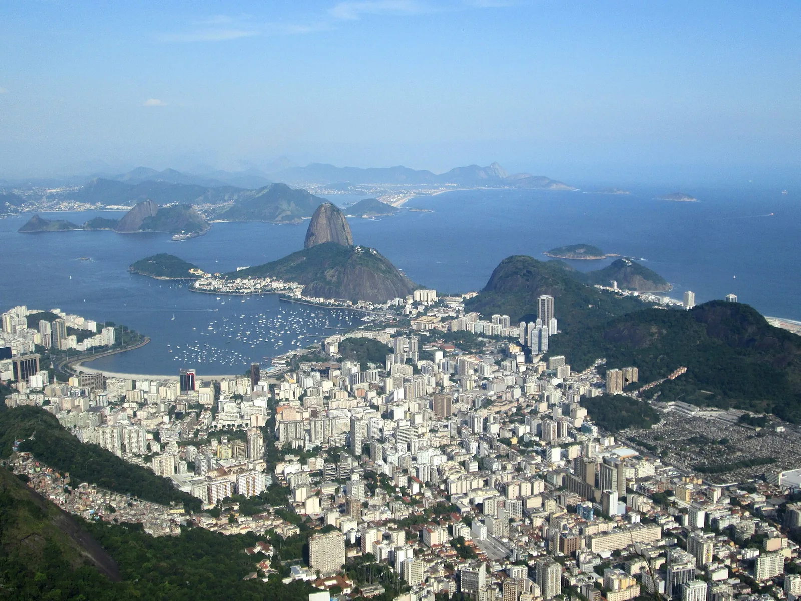 Rio de Janeiro skyline with Sugarloaf Mountain and Botafogo bay